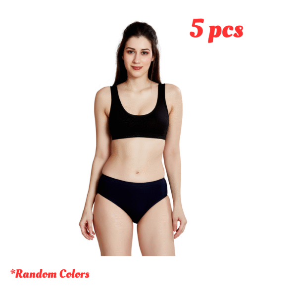 Poomex Special Panty (Outer Elastic) (Random Colors)- 5 Pcs Combo