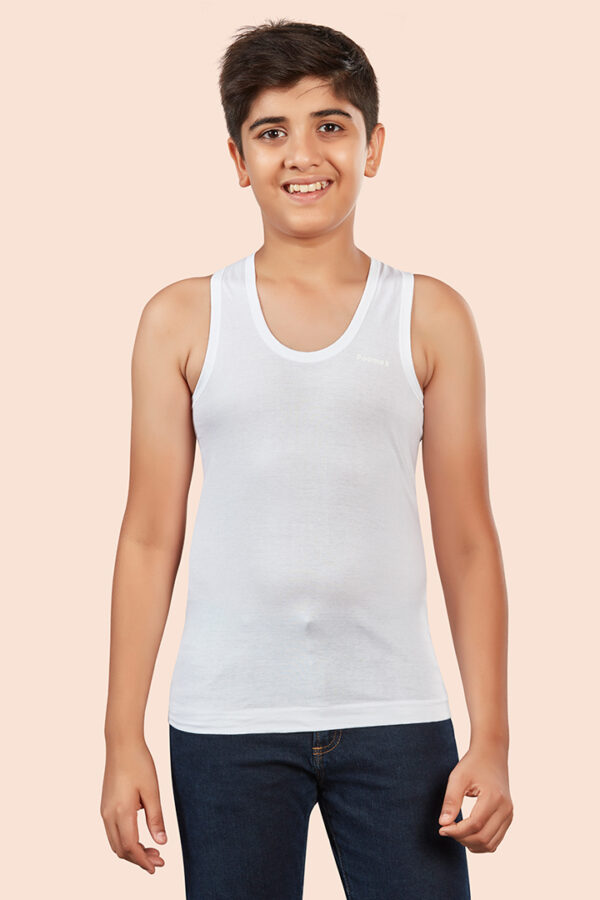 Poomex KIDS Premium White Vest (RN)- PACK of 3