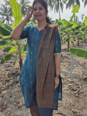 YANIRA 110-Premium Raw Silk Kurti Set With Lining