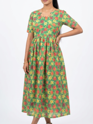 YANIRA160- Digital Printed Hakoba Maxi With Full Lining