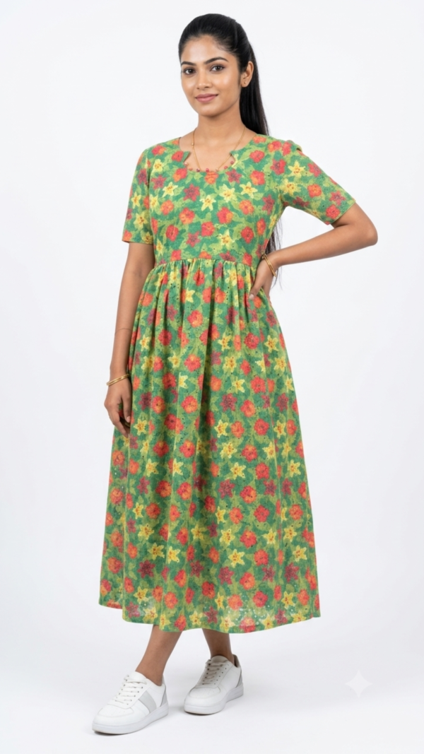 YANIRA160- Digital Printed Hakoba Maxi With Full Lining